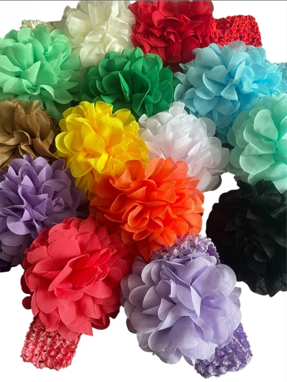 Kids Flower Hair Band Set of 14 – Multi-Color Floral Accessories